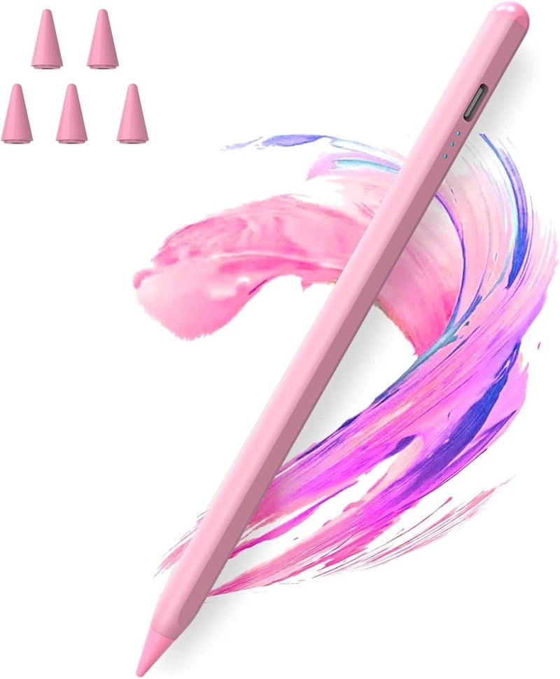 TaIYanG Stylus Pen for iPad 2018-2025 with Palm Rejection,Faster Charge,Tilt Sensitivity iPad Pencil Compatible with A16/10th/9th/8th/7th/6th,Pro 11/13inch (M4),Air M3/M2/5th/4th,Pro 11/12.9in,Mini 6/5 (Pink) - Image 1